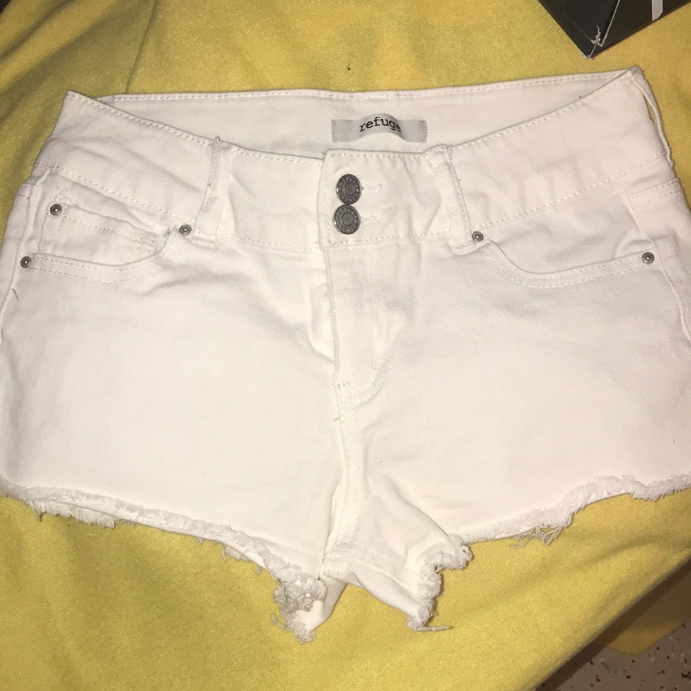 White Cheeky Shorts.